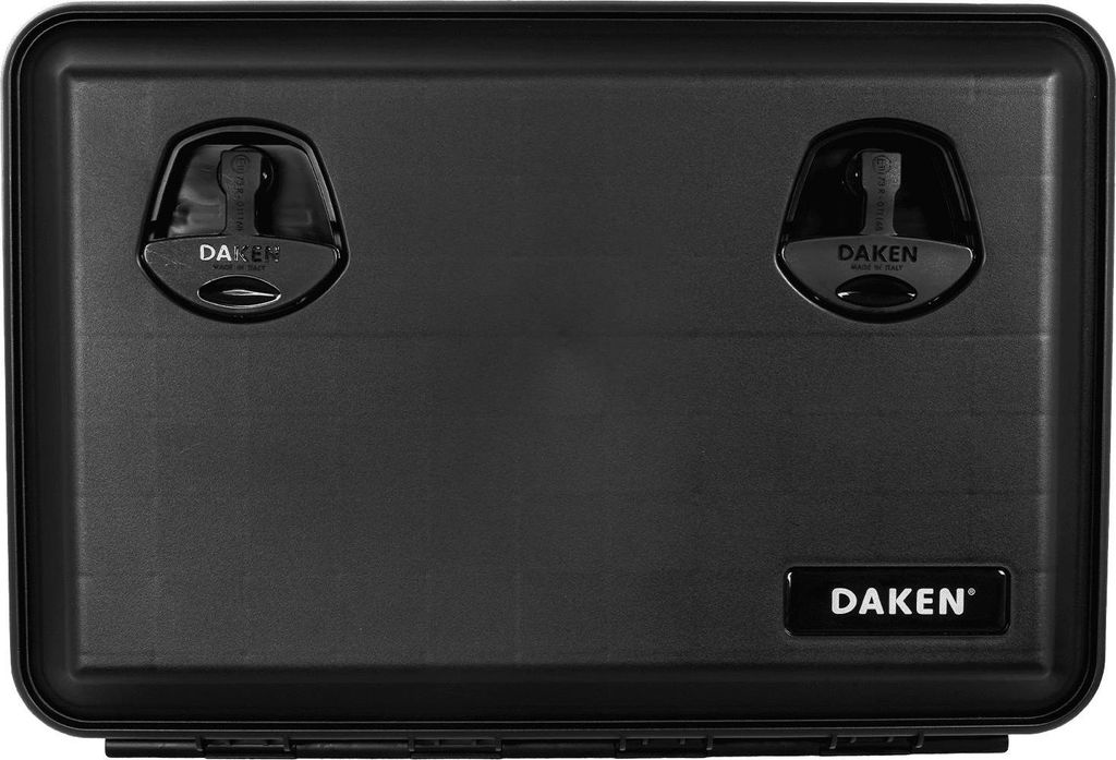 DAKEN Werkzeugkasten 600x415x460mm 70l JUST 81104 Staukasten LKW Anhänger Unterflurbox Staubox schwarz