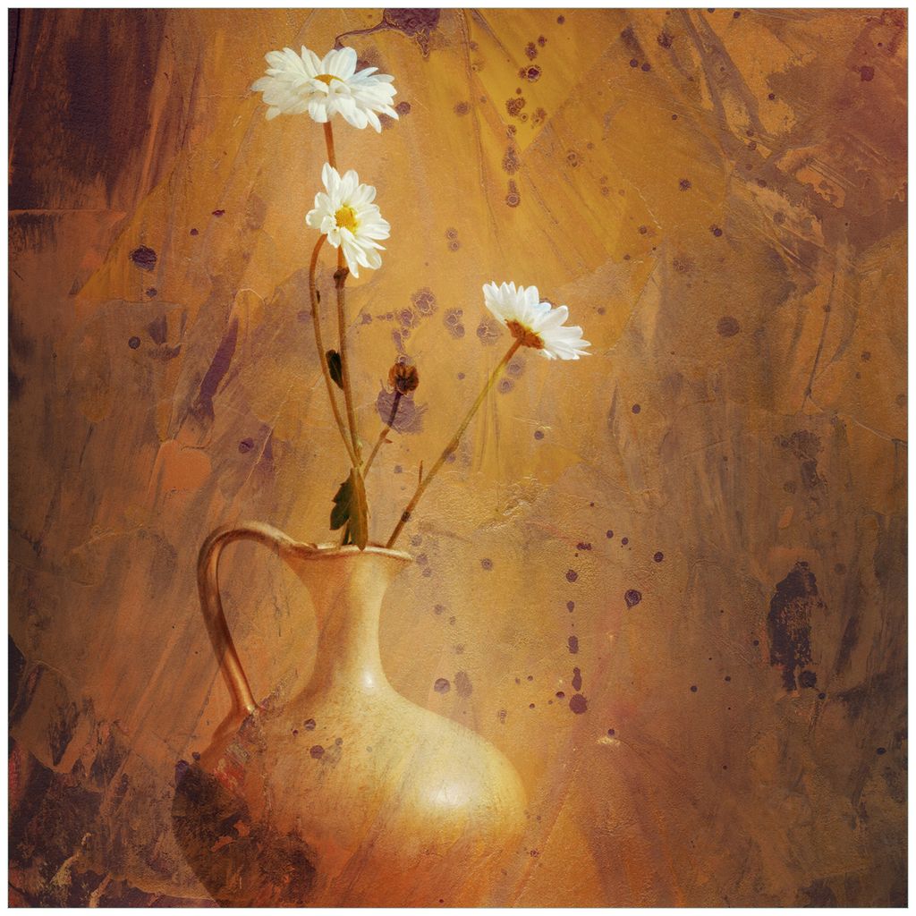 Wallario Möbeldesign / Aufkleber, geeignet für Ikea Lack Tisch - Antike Vase mit Blumen in 55 x 55 cm