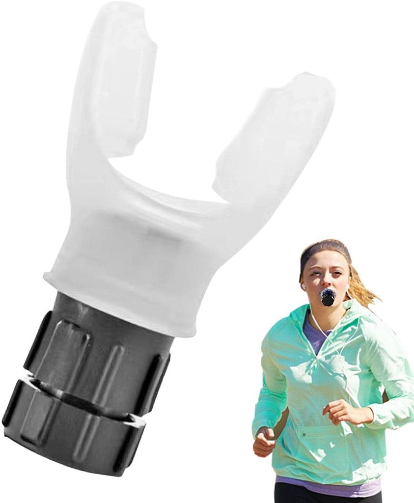 Lungentrainer, Sport-Atemtrainer, Silikon-Hypoxie-Trainingsgerät, Ausdauertraining, tragbares Atemgerät, Fitness-Trainer für Männer, 5 x 10 cm(...