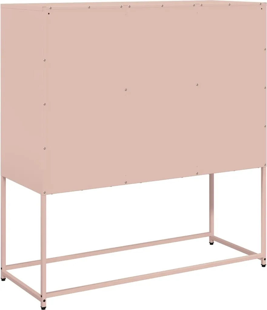 Credenza Rosa 100,5 cm Acciaio Laminato a Freddo - Vetrina Multiuso - 8