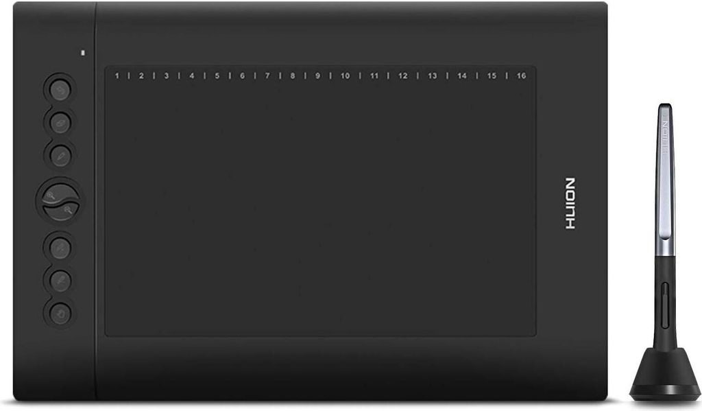 HUION H610 PRO V2, Kábel, 5080 lpi, 254 x 158,8 mm, USB, 1 Obrázok produktu 