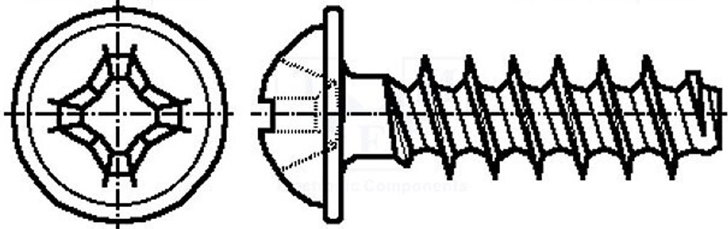 100x Schraube B3.5X10/BN13578 Schrauben Kopf: Kugelkopf für Kuntoff 3,5x10