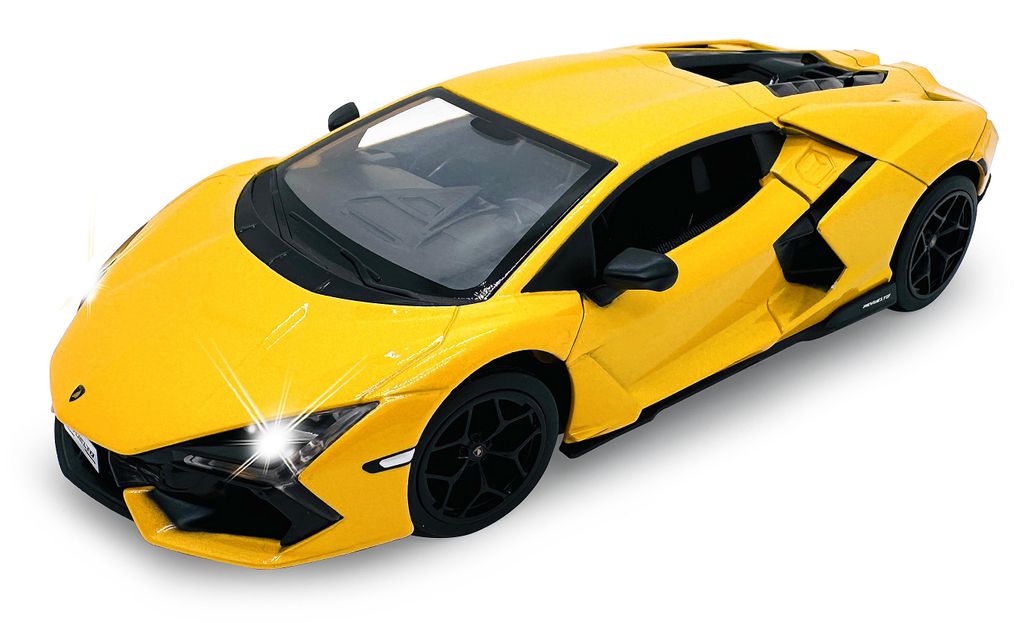 JAMARA Lamborghini Revuelto Diecast 1:24 gelb inkl. Knopfzellen