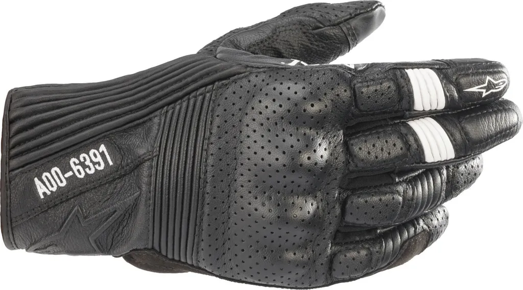Gants de moto urbains Alpinestars AS-DSL Kei en cuir noir pour l'été