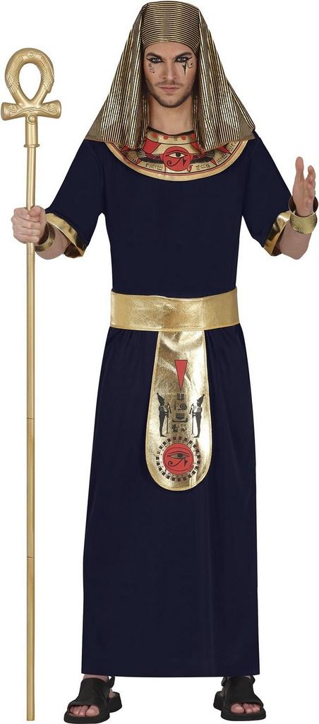 Fiestas Guirca - ägyptisch-Kostüm für Herren Set FG1081 (M) (Schwarz/Gold)