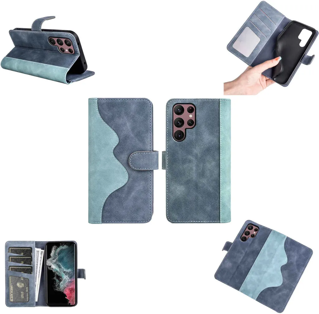 Cover Design Blu Samsung S23 Ultra - Protezione Sottile e Raffinata