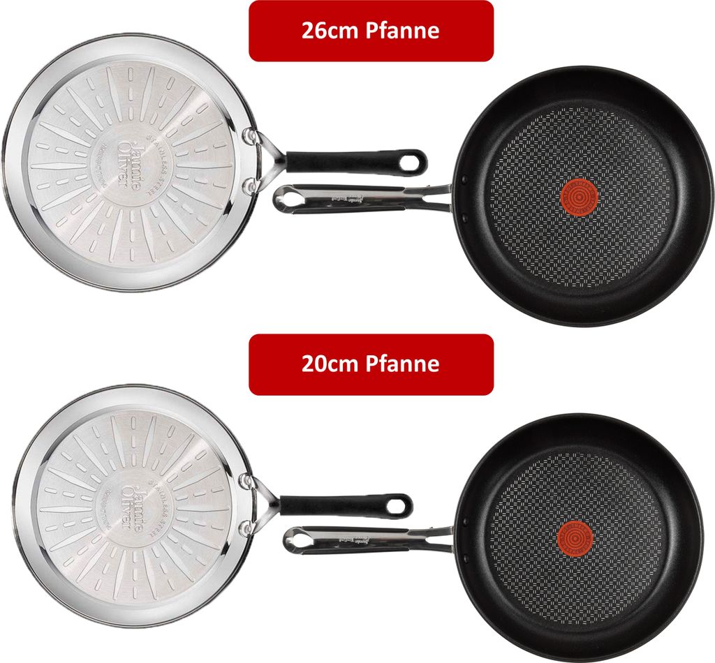Tefal J90927 Jamie Oliver Pfannenset Induktion 4tlg – 20cm Produktbild 