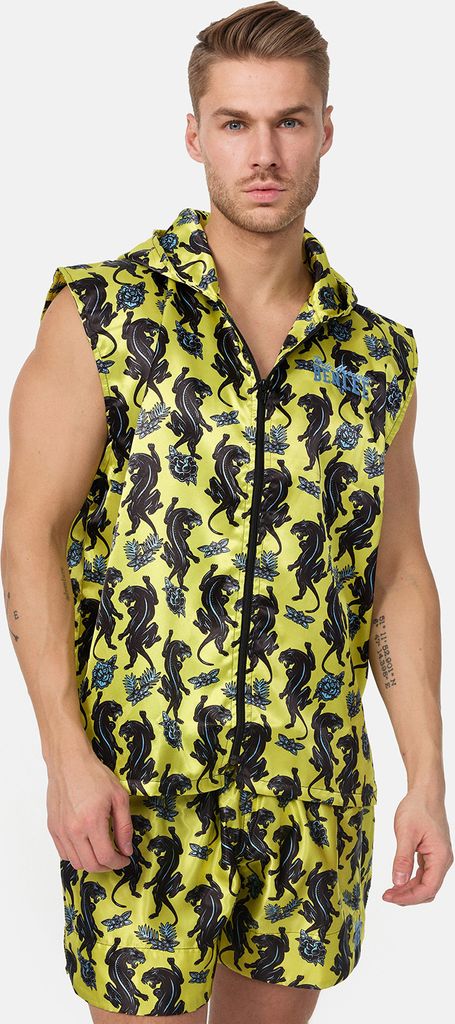 Einlauf Jacke PANTHER RING JACKET Yellow/Black/Blue XL BENLEE