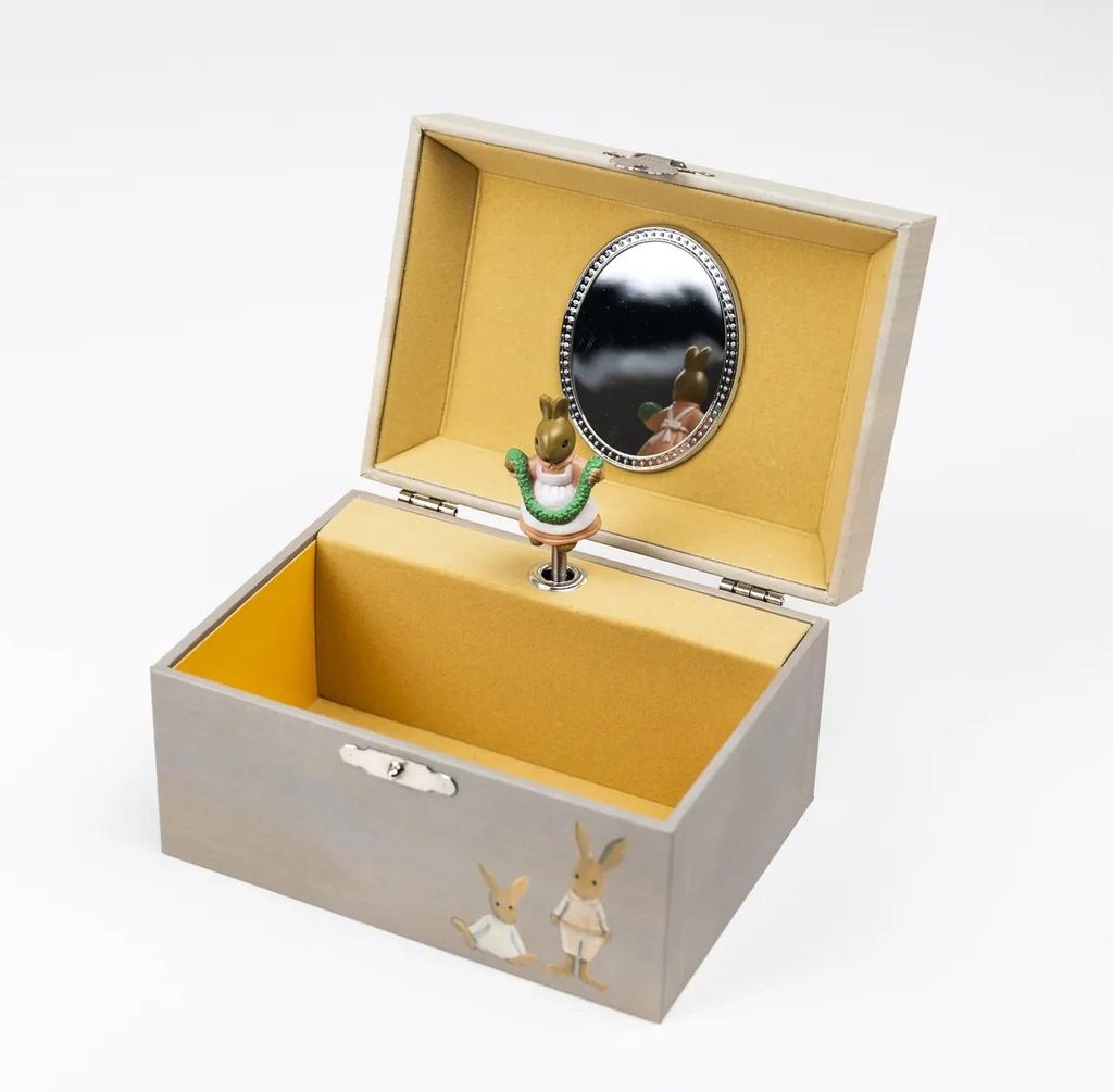 Boîte à bijoux musicale, motif lapin - Boîte à bijoux Image du produit 