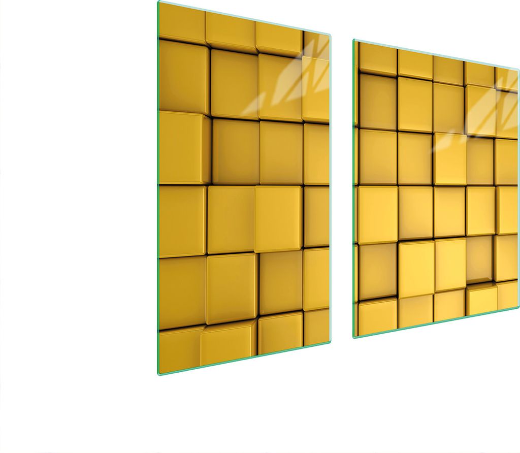 Glasplatte und Schneidebrett 100x52 Muster