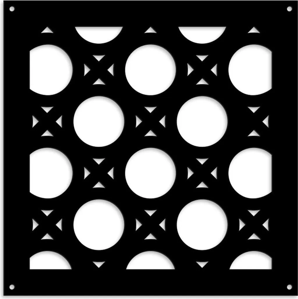 Pannello Nottingham PVC Nero 48x48 - Quadro Traforato e Frangisole