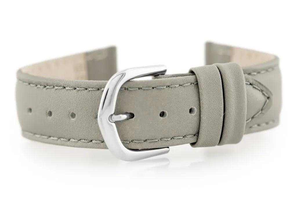 Cinturino Bisset BS-118 in Vera Pelle 18mm | Ricambio Originale Grigio
