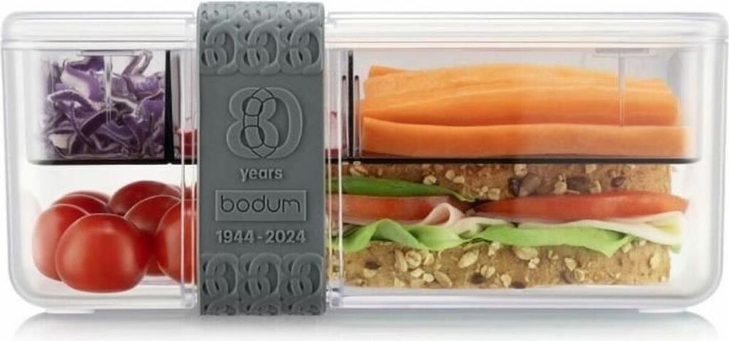Unterteilte Lunchbox - BODUM - Bistro - Besteck - Grau