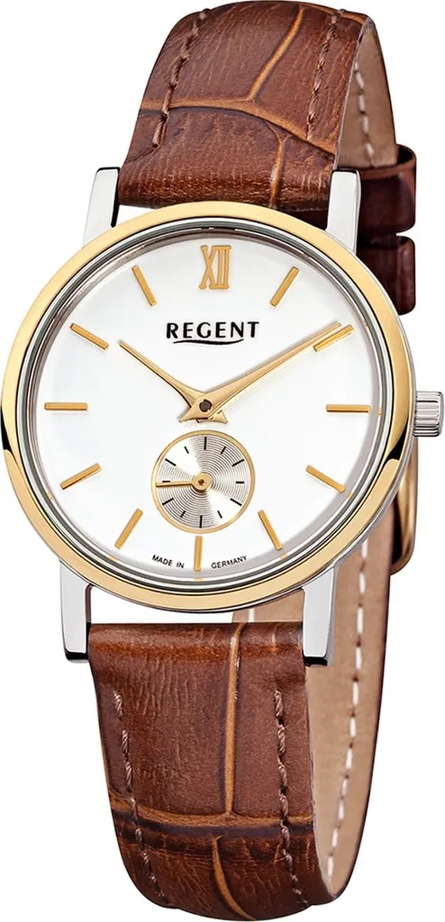 Montre Analogique Femme Regent en Cuir Marron et Cadran Épuré GM-1450