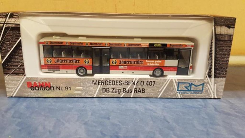 Rietze Stadtbus Mercedes-Benz O 407 DB ZugBus RAB Jägermeister 77312