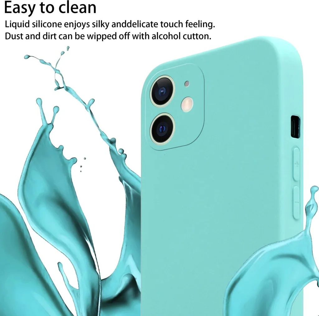 Custodia Con Collana Per IPhone 12 Mini – Silicone Liquido Morbido Con Cordino Regolabile, Verde Scuro