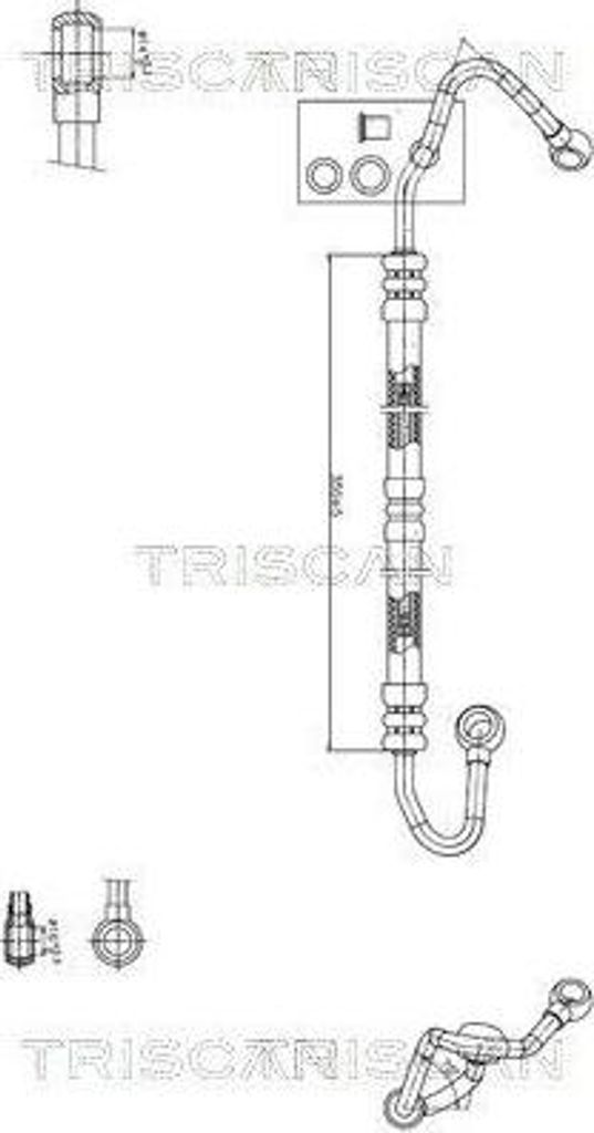 TRISCAN 8516 11018 Servoleitung für BMW 3 Limousine (E36) von Hydraulikpumpe nach Lenkgetriebe