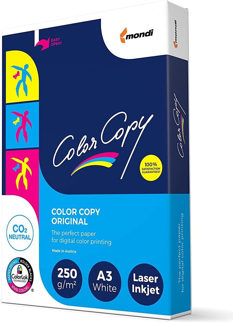 Mondi Color Copy Laserpapier 250 g/m² DIN-A3 125 Blatt weiß Produktbild 