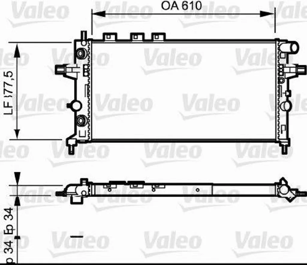 Évitez la surchauffe avec le radiateur Valeo 732548 pour Astra G et Zafira
