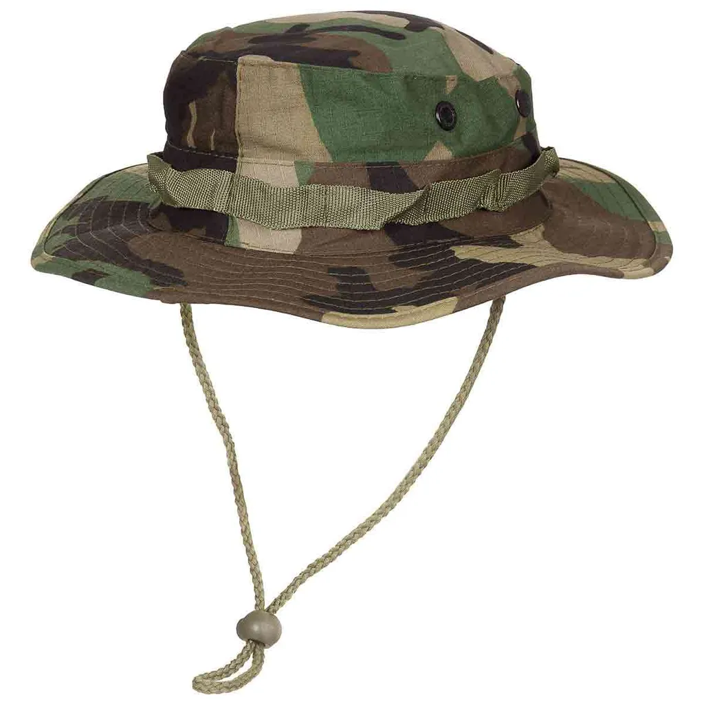 Bush Hat GI Boonie Woodland Rip-Stop L - Protezione Solare Tattica