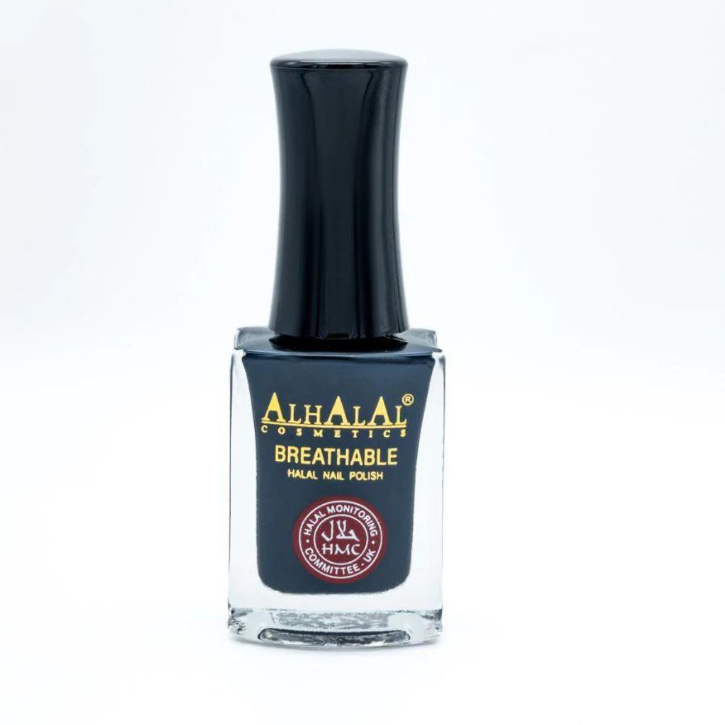 AL-142 AFSHEEN Halal Atmungsaktiver Nagellack Schwarz – vegan, alkoholfrei, wudu geeignet, langanhaltend & tierversuchsfrei