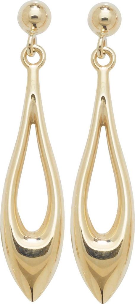 Elegante 9 Karat (375) Gold Damen - Paar Ohrringe - 36mm*7mm; TRS265539KY