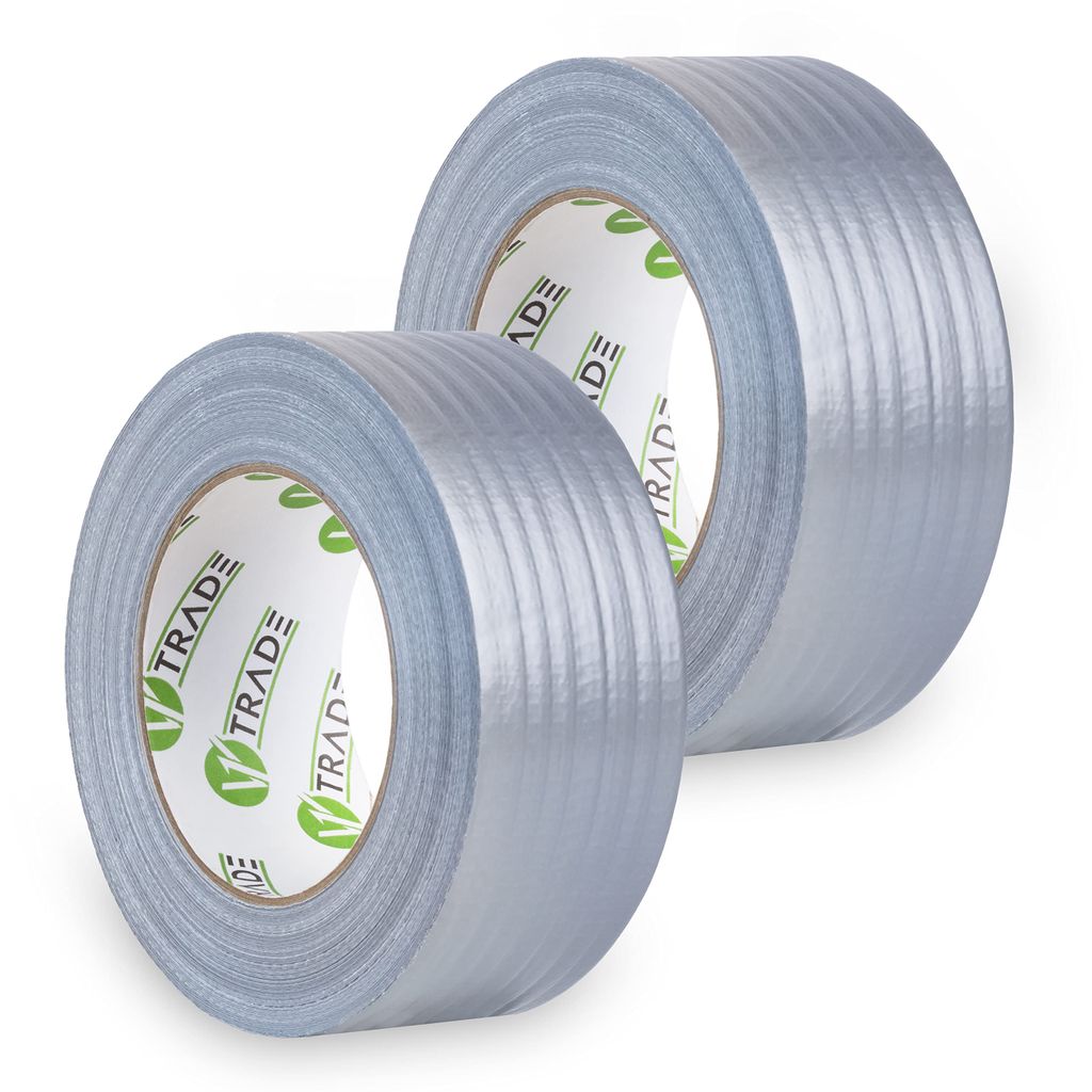 V1 Trade Panzertape Silber 48 mm x 50 m - Gewebeband Für Reparaturen und Versiegelungen - Universal Panzerband - Wasserdichtes Klebeband - Gewebeklebeband UV Beständig