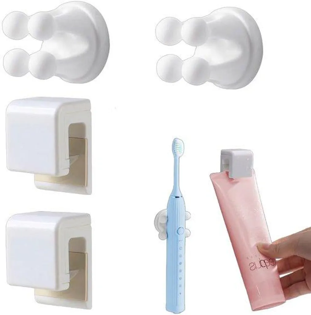Organisateur de brosse à dents silicone mural pour salle de bain Zen