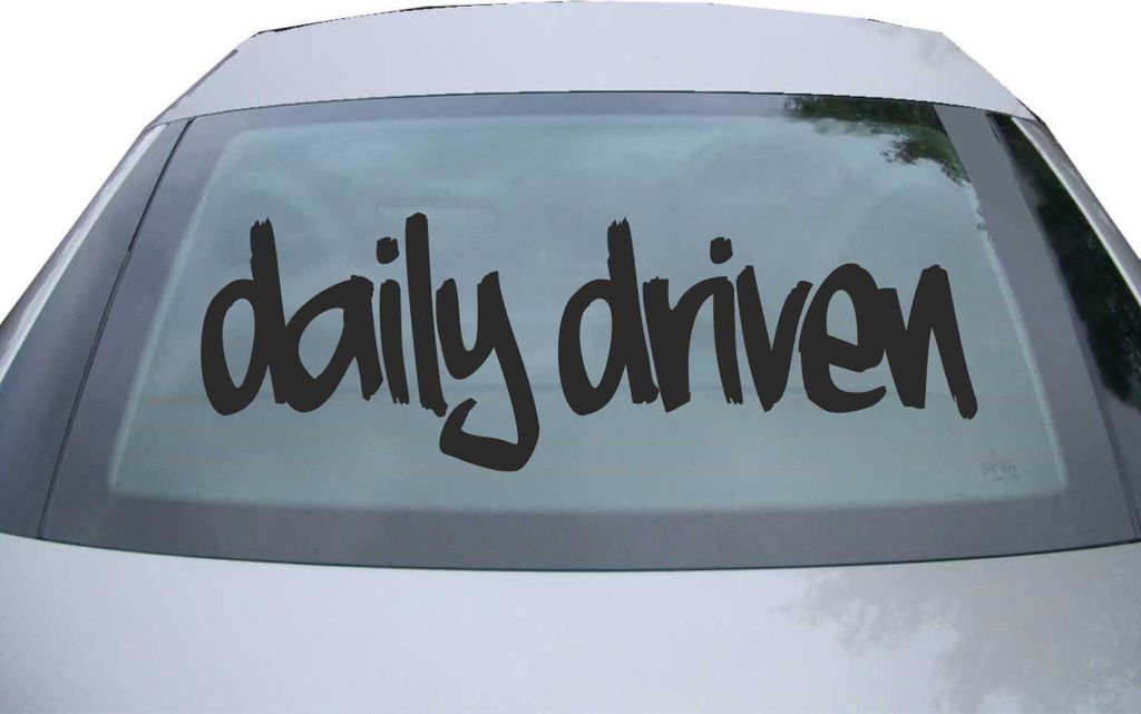 Indigos UG - Aufkleber Heckscheibe & Motorklappe DE2049 - schwarz - 600x200 mm - daily driven - Auto Scheiben Fenster Heckklappe Tuning Racing JDM ...
