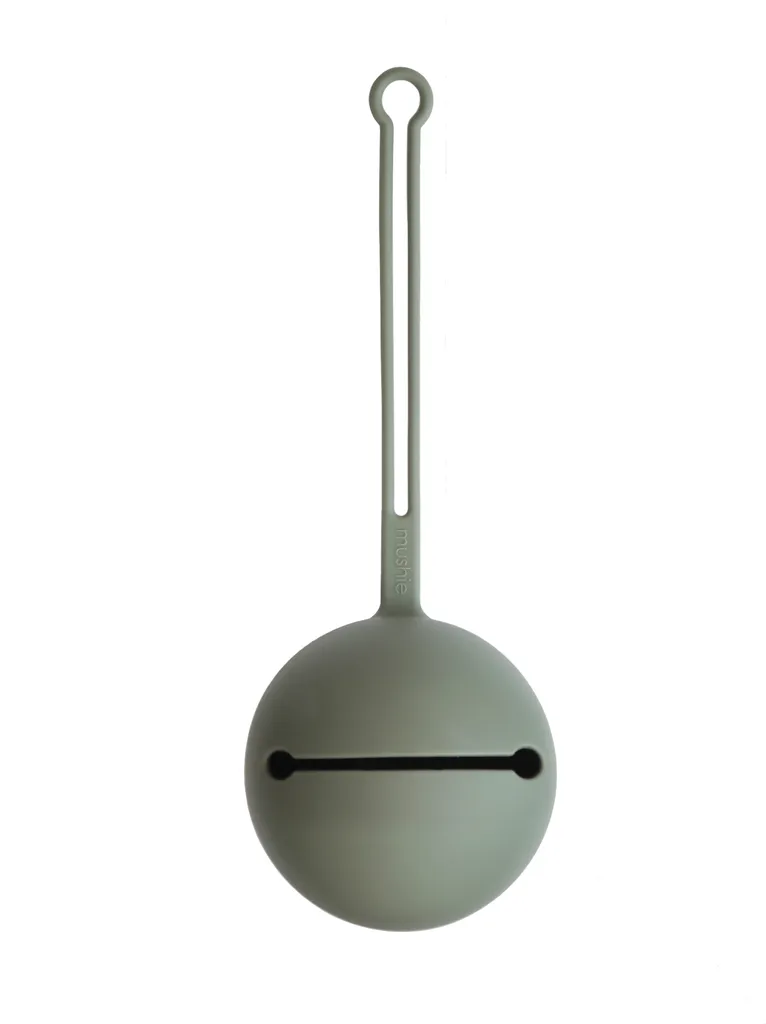 Étui à sucette Mushie Silicone Pacifier Case Khaki pour bébé - 2