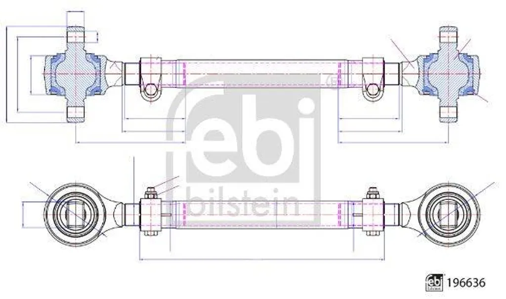 Bras de suspension arrière FEBI 196636 pour IRISBUS DOMINO châssis oblong