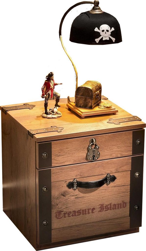 Nachtkommode PIRATE, 2 Schubladen, 41,6 cm breit, 41,6 cm Produktbild 