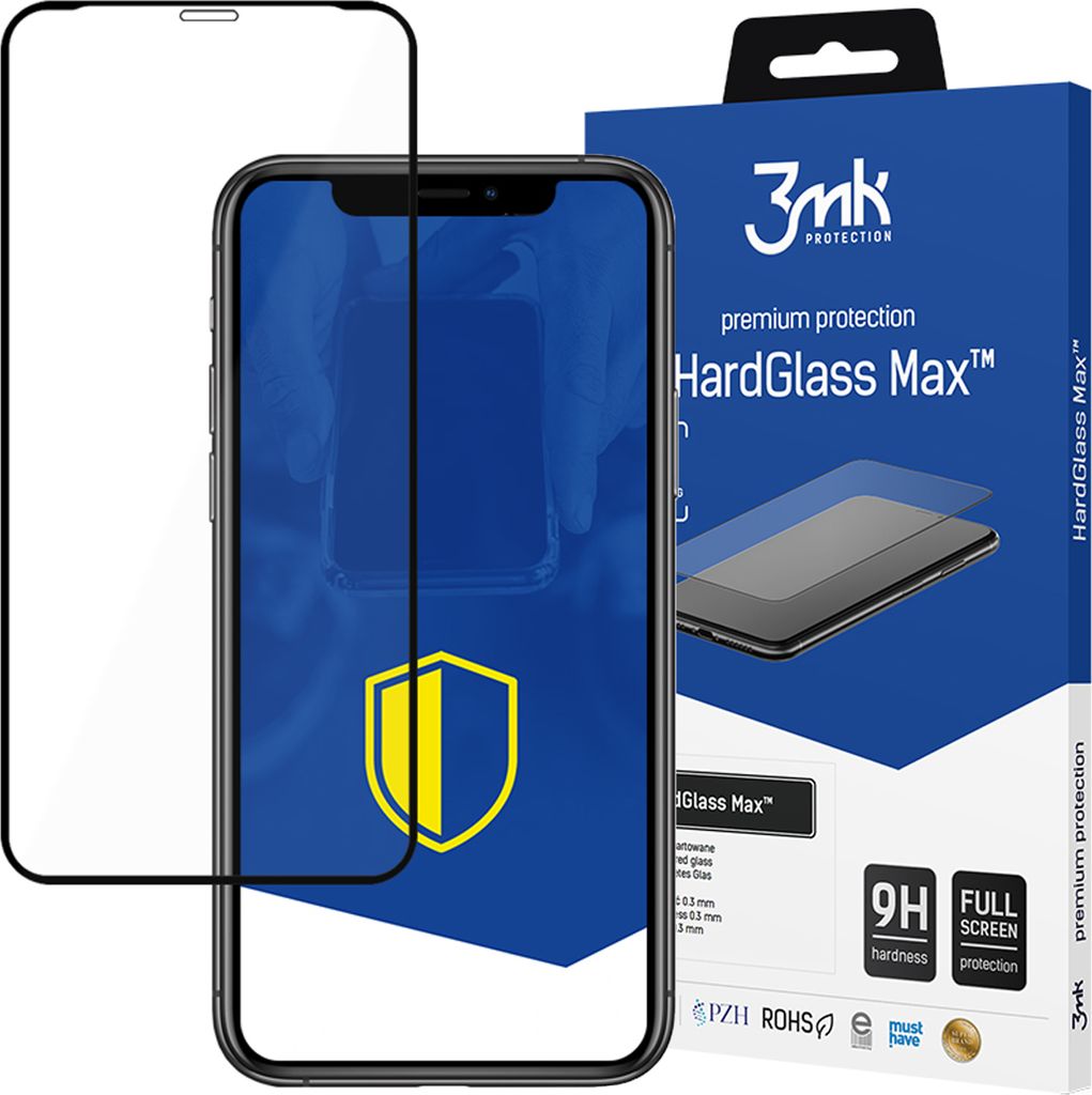 3mk Display Gehärtetes Glas HardGlass Max für Apple iPhone X 0,3mm 9H