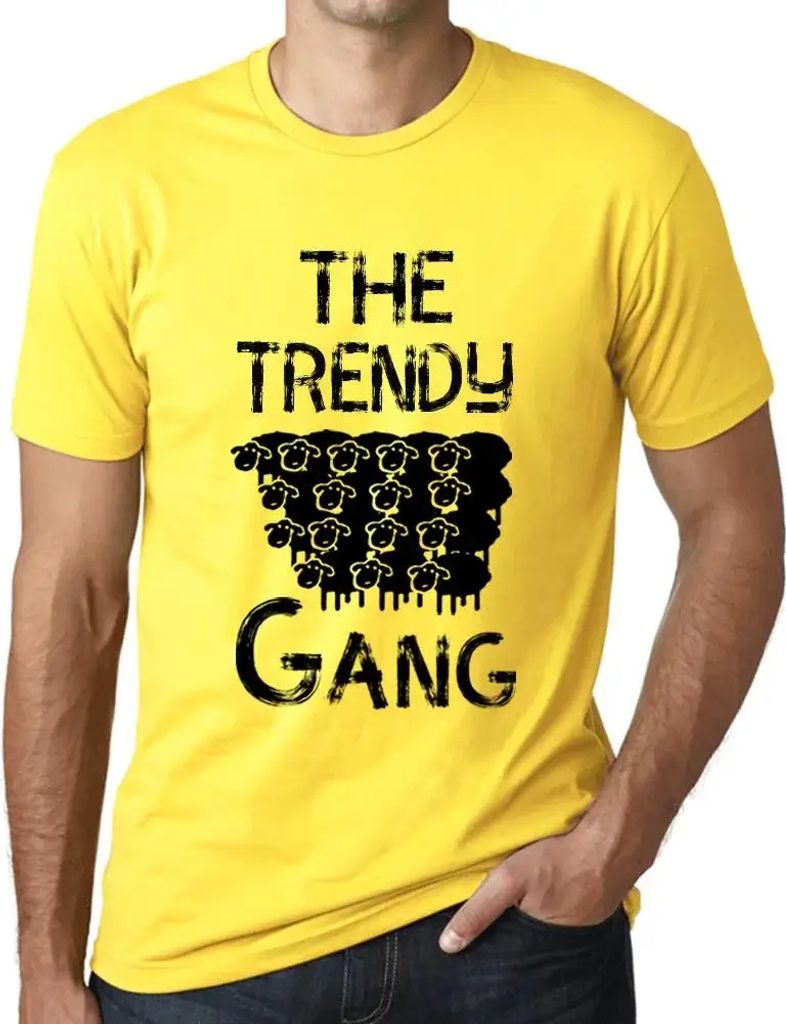 Herren Grafik T-Shirt Die trendige Bande – The Trendy Gang – Öko-Verantwortlich Vintage Jahrgang Kurzarm Lustige Druck Geburtstag Geschenk Mann