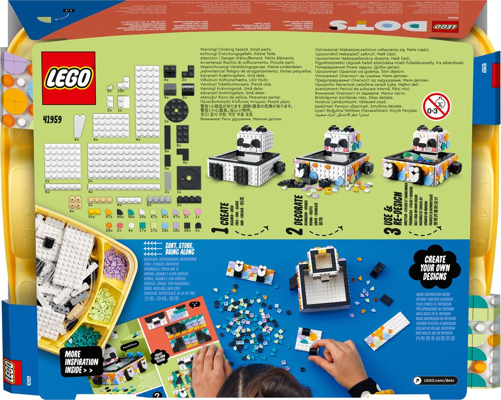 LEGO 41959 DOTS Panda Ablageschale, Bastelset für Produktbild 8