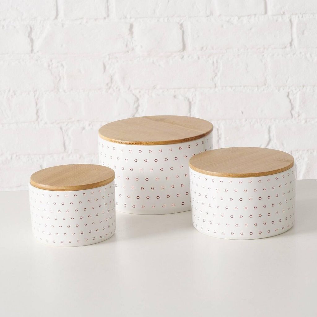 Contenitori in Vetroceramica con coperchio in bambù LILLY, Immagine del prodotto 