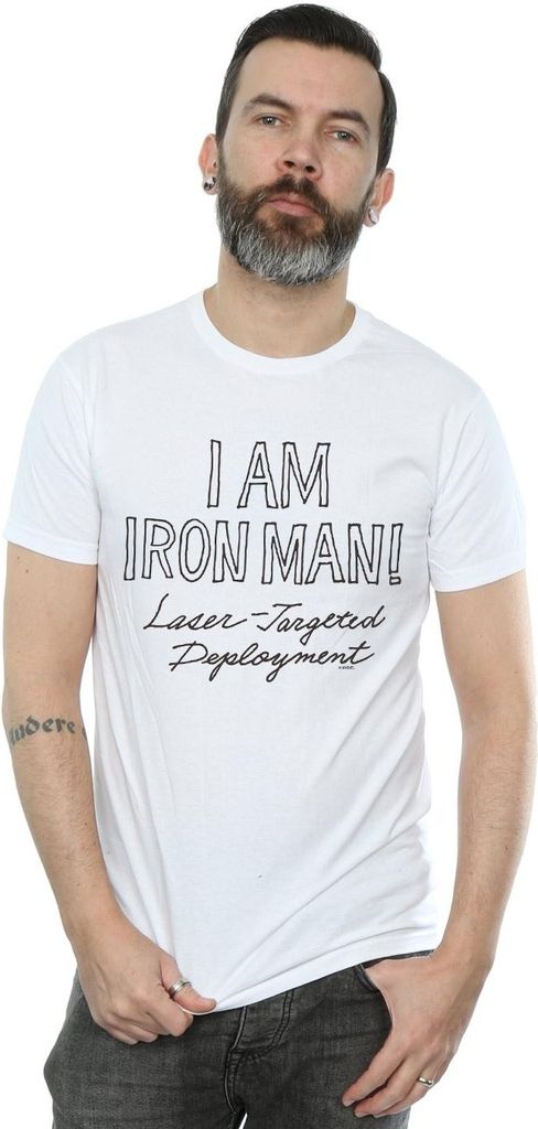Marvel - "I Am Iron Fist Man" T-Shirt für Herren BI43182 (3XL) (Weiß)
