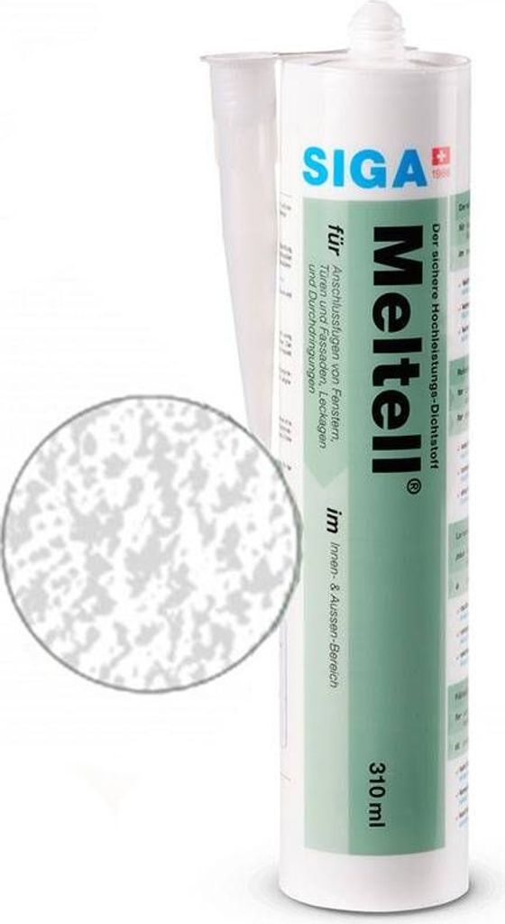 Siga Hochleistungsdichtstoff Meltell Kartusche 310 ml weiß Produktbild 