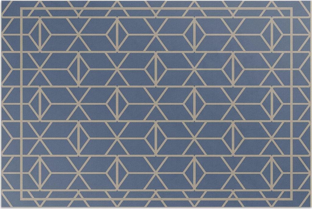 Retro-Muster mit regelmäßigen dekorativen Linien – Vinylteppich – 120x180 cm – Outdoor Teppich – Terrasse – Wetterfest – Modern