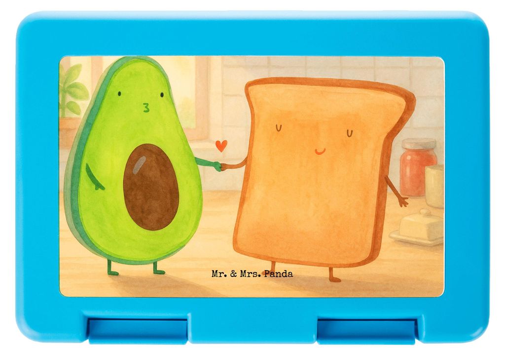Mr. & Mrs. Panda Meal Prep Box Avocado Toast Design - Weiß - Geschenk, Hochzeit, Liebespaar, Jausendose, Hochzeitsgeschenk, Lunchbox, Bento, Frisc...