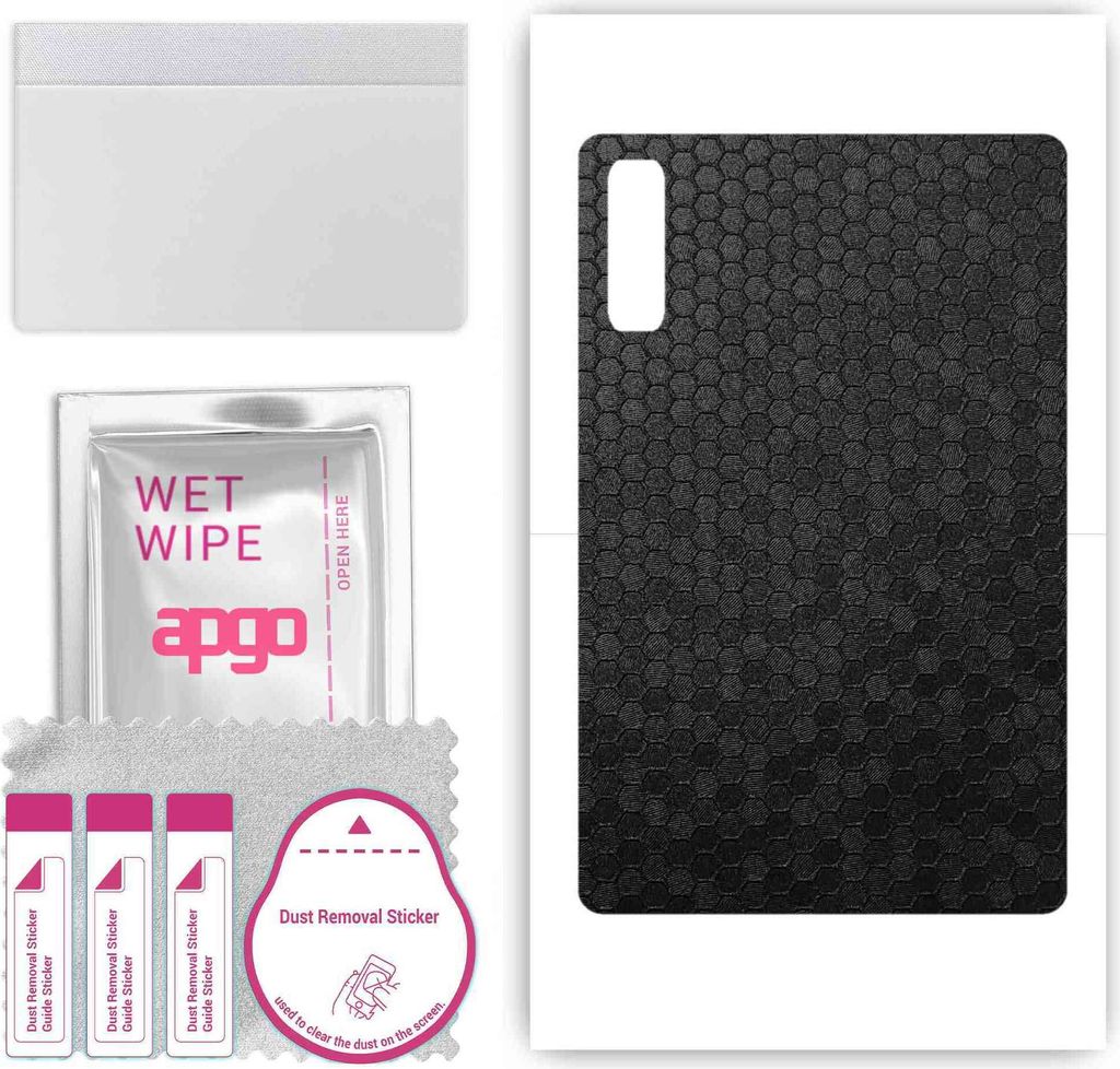 apgo Rückseite Schutzfolie, Skin, kompatibel mit Lenovo Tab P12, Hinten Displayschutzfolie aus Vinylfolie, kratzfest, einfache Montage - Schwarze ...