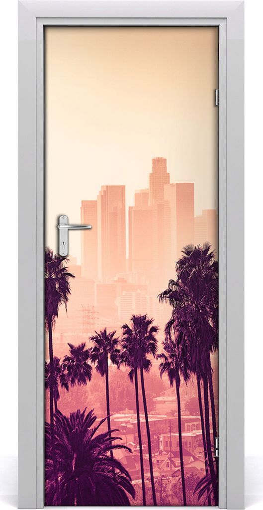 Tulup Türaufkleber 75x205 cm Dekorative Aufkleber Selbstklebend Wasserdichte Tapete Abnehmbar Schlafzimmer Wohnzimmer Wohnkultur - Los Angeles Sta...