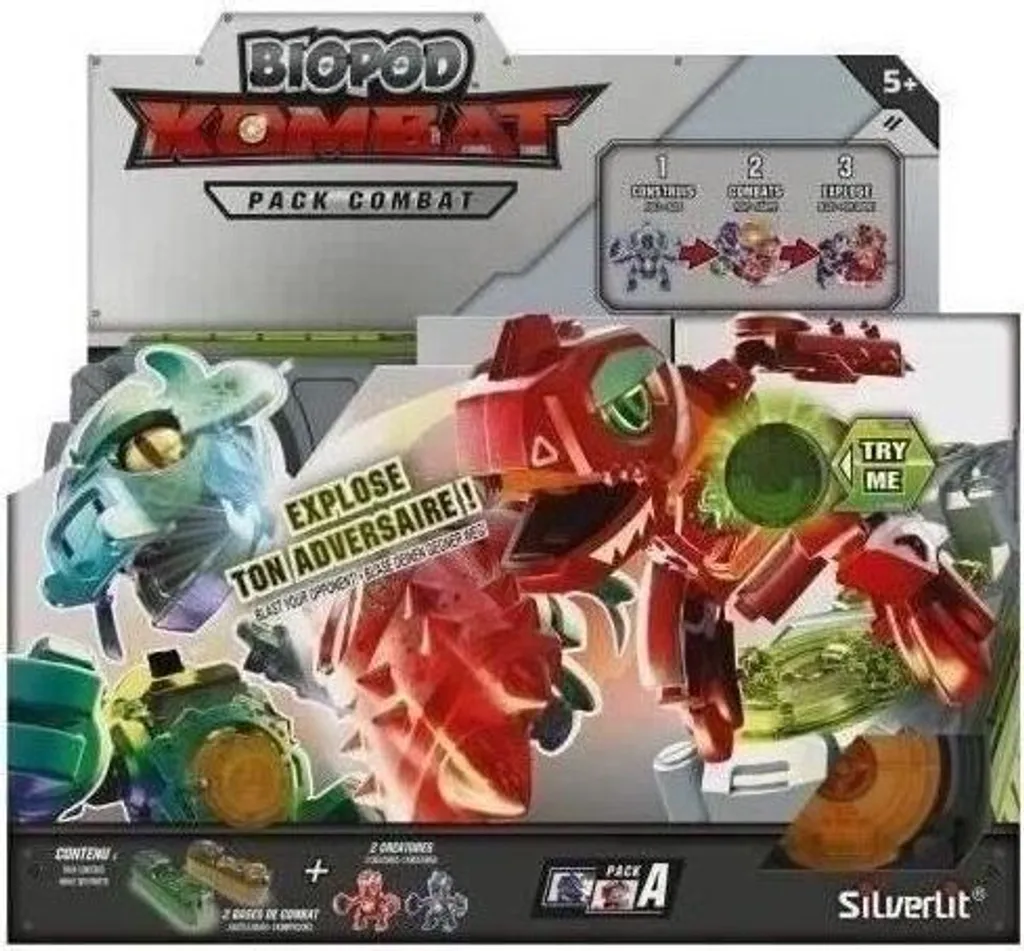 Miniatura, YCOO Biopod Kombat Duo Pack, Capsule Edition, effetti sonori e luminosi, 3 batterie AAA incluse