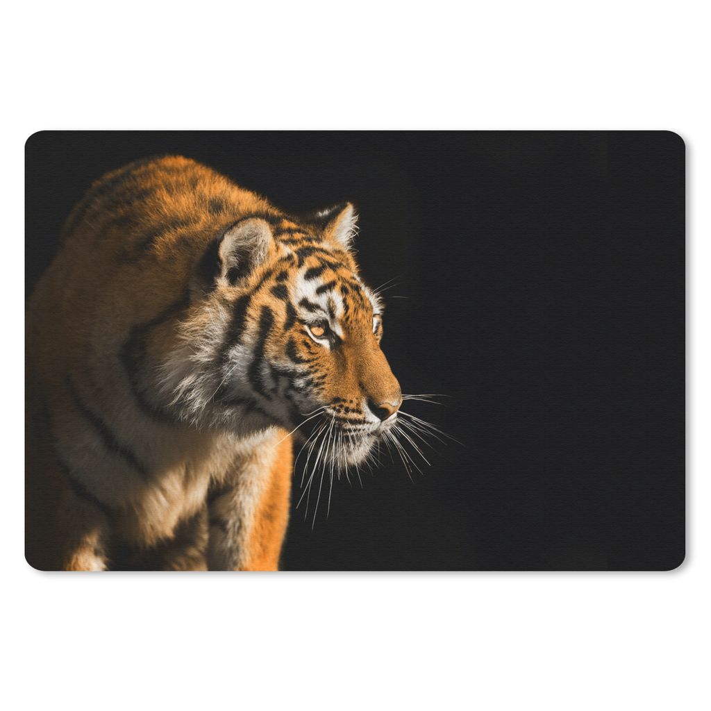 MuchoWow Mauspad Mousepad Tiger - Jagd - Sonne 27x18 cm - Mousepads - Maus Mat - Pad - Mausunterlage - Büroartikel - Desk Matten