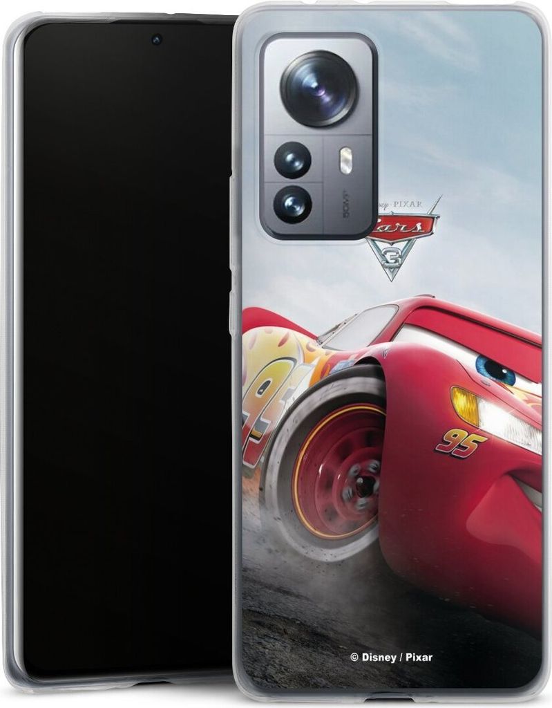 DeinDesign Slim Hülle für Xiaomi 12 Pro 5G Silikon Case Ultra Dünn Handyhülle Cars Lightning Mcqueen 95 Offizielles Lizenzprodukt