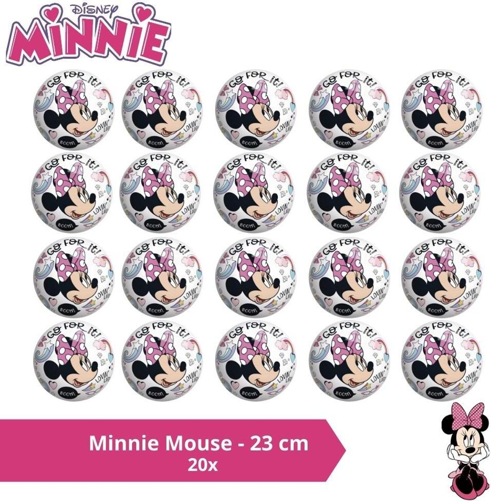 Ball - Vorteilspack - Minnie Mouse - 23 cm - 20 Stück