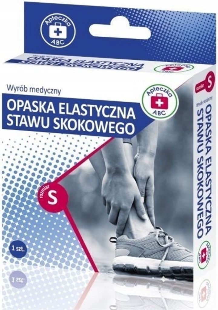 Apteczka ABC, Elastyczna opaska stawu skokowego, rozmiar S, 1 sztuka