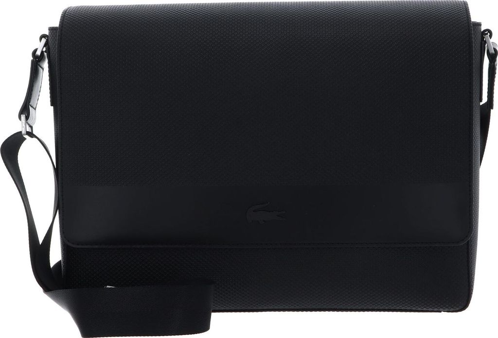 LACOSTE Leder Laptoptasche mit Laptopfach Messenger Bag Produktbild 