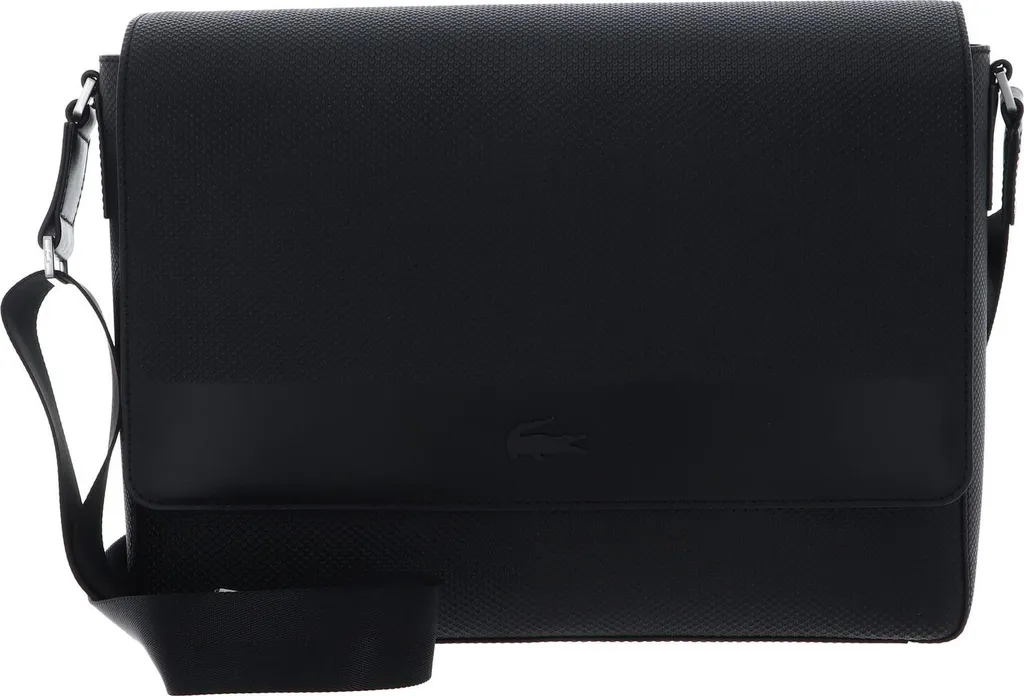 Sac Travail Lacoste Noir - Mallette Ordinateur Cuir pour Business Homme