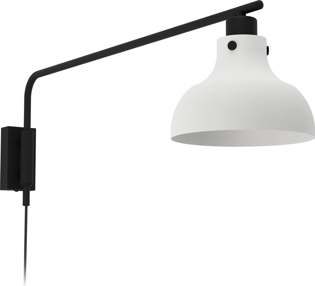 EGLO Wandleuchte innen Matlock, Wandlampe Industrial mit Schwenkarm, Leselampe aus Metall, Wohnzimmer und Schlafzimmer Lampe mit E27 Fassung